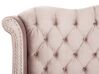 Velvet EU Super King Size Bed Pastel Pink AYETTE_905342