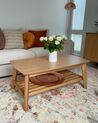Coffee Table with Shelf Light Wood TULARE_857679