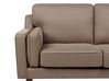 3 Seater Fabric Sofa Brown LOKKA_893819