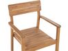 Világosbarna akácfa kerti szék hatdarabos szettben FORNELLI_823609