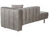 Right Hand Velvet Chaise Lounge Taupe LANNILS_892377