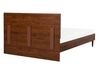 EU Double Size Bed with LED Dark Wood MIALET_748083