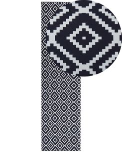 Matto kangas musta/valkoinen 80 x 300 cm KARUNGAL