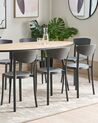 Set of 8 Dining Chairs Dark Grey VIESTE_861702