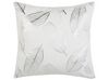 Set of 2 Cotton Cushions Leaf Pattern 45 x 45 cm White FREESIA_769946