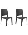 Conjunto de 2 sillas de jardín gris FOSSANO_744633