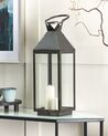 Lanterne-bougie en acier noir 54 cm BALI_824996