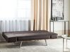 Canapé-lit en faux cuir marron BRISTOL_905059
