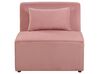 Sofa mellemmodul lyserød fløjl LEMVIG_794502