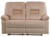 Sofa Set Samtstoff beige 6-Sitzer LED-Beleuchtung USB-Port elektrisch verstellbar BERGEN_835341