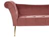 Chaise longue de terciopelo rosa NANTILLY_782091
