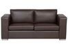 Conjunto de sofás com 6 lugares em pele castanha HELSINKI_740931