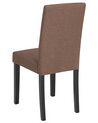 Set of 2 Fabric Dining Chairs Brown BROADWAY_744517