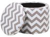 Storage Footstool Grey and White TUNICA_657161