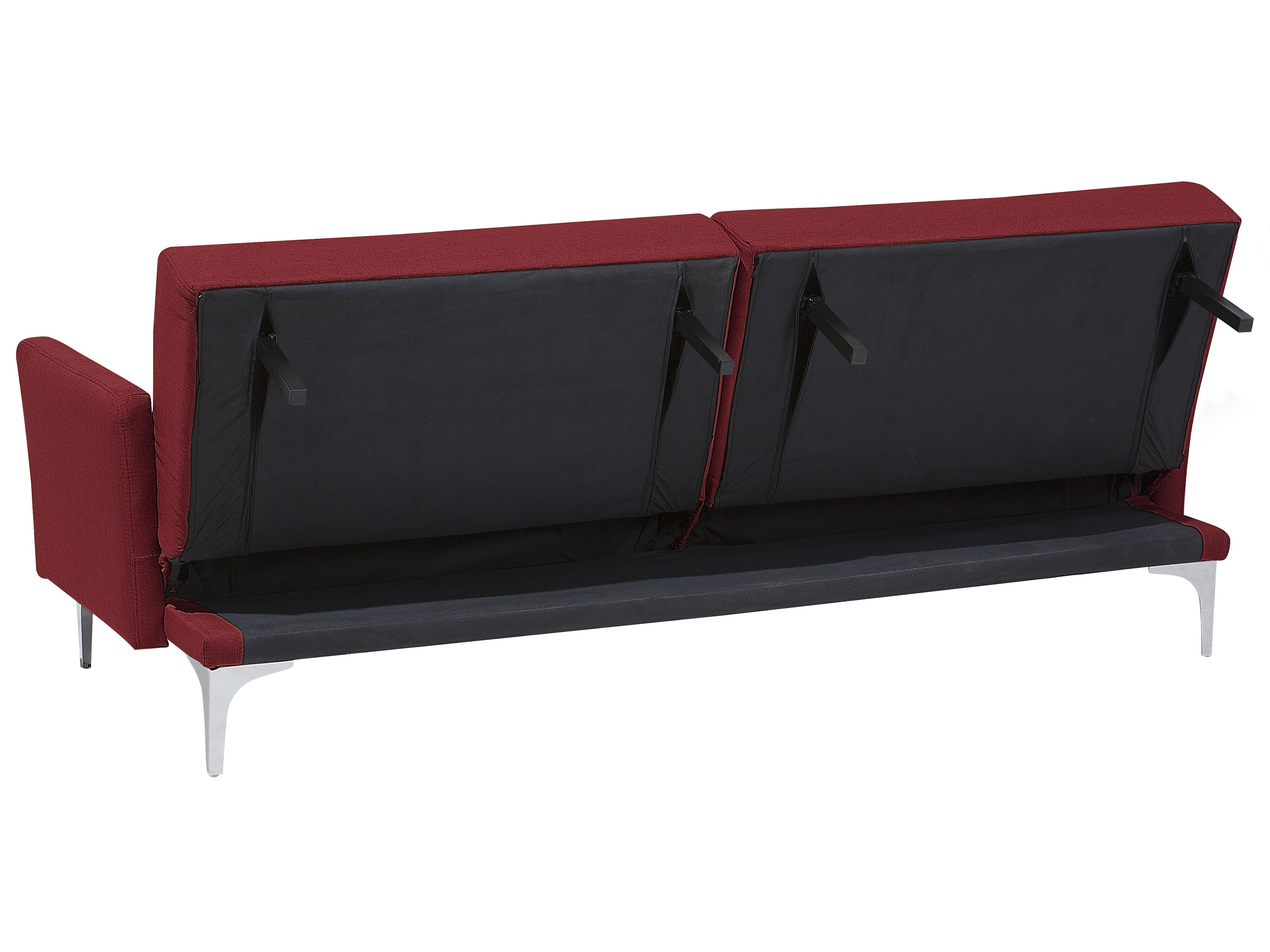 Sofa rozkładana czerwona LUCAN