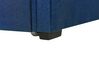 Tagesbett ausziehbar Leinenoptik marineblau Lattenrost 80 x 200 cm LIBOURNE_770649