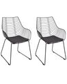 Set of 2 Metal Accent Chairs Black ANNAPOLIS_907699
