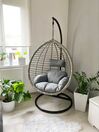 PE Rattan Hanging Chair with Stand Grey TOLLO_829542