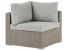 Right Hand 6 Seater PE Rattan Garden Lounge Set Taupe CONTARE_833609