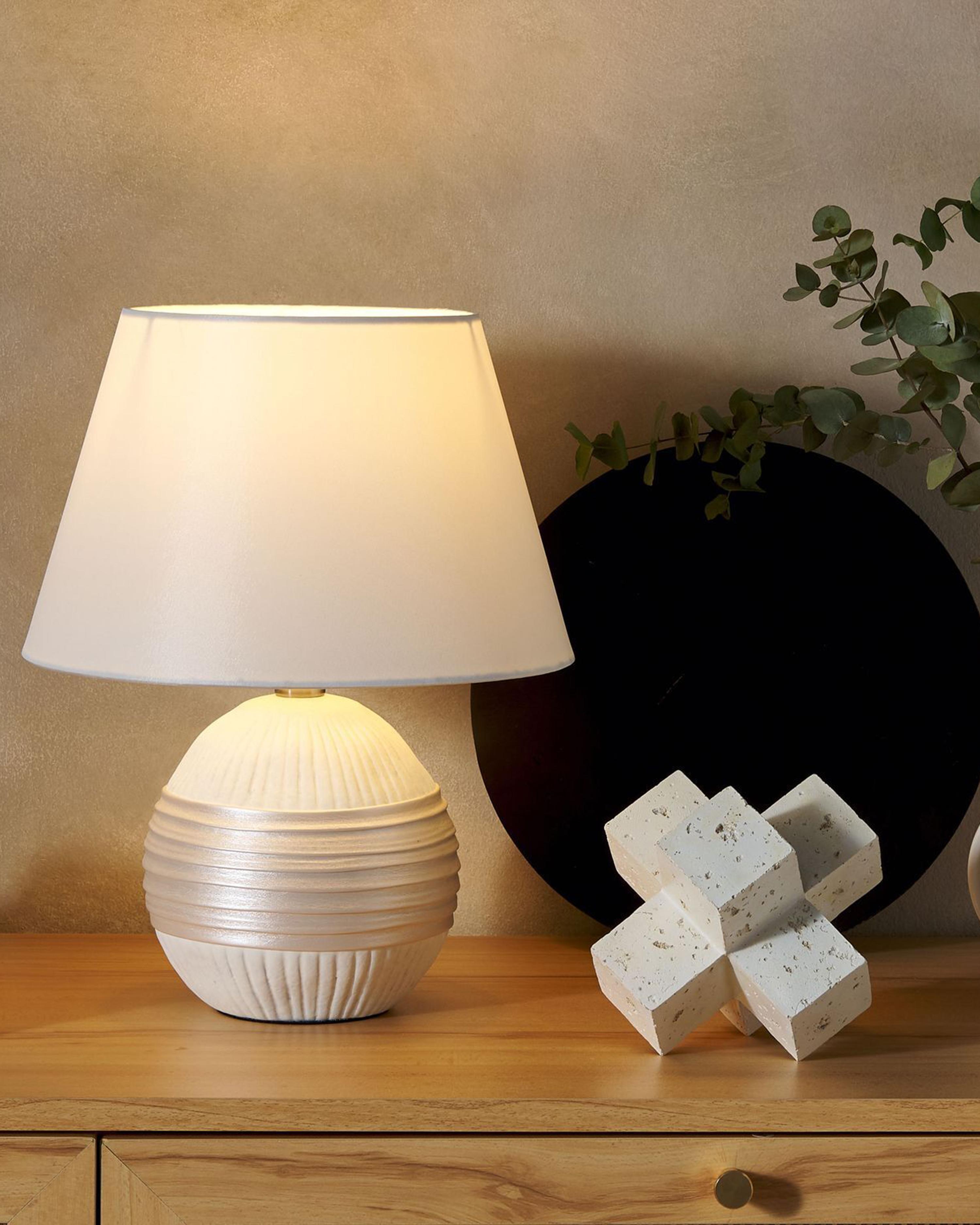 Bedside Lamp Cream SADO Beliani