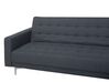 Left Hand Modular Fabric Sofa with Ottoman Dark Grey ABERDEEN_718825