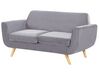 Sofabezug für 2-Sitzer BERNES Samtstoff grau_792884