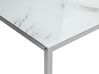 Nest of 2 Tables Marble Effect White with Silver BREA _757562