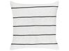 Set of 2 Linen Cushions Striped 50 x 50 cm White and Black MILAS_904803