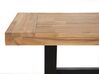 Set de jardin table et bancs en bois avec pieds noirs SCANIA_474740