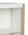 Bookcase with Locker Light Wood with White JOHNSON_885255
