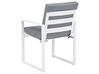 Ensemble table et 8 chaises gris PANCOLE_739315
