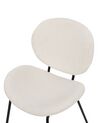 Set of 2 Boucle Dining Chairs White LUANA_873687