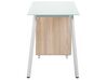 3 Drawer Home Office Desk 130 x 60 cm Light Wood and White MONTEVIDEO_720508