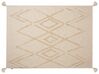 Decke Baumwolle beige 130 x 180 cm orientalisches Muster MORBI_829204