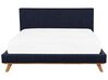 Bed chenille donkerblauw 180 x 200 cm TALENCE_732449