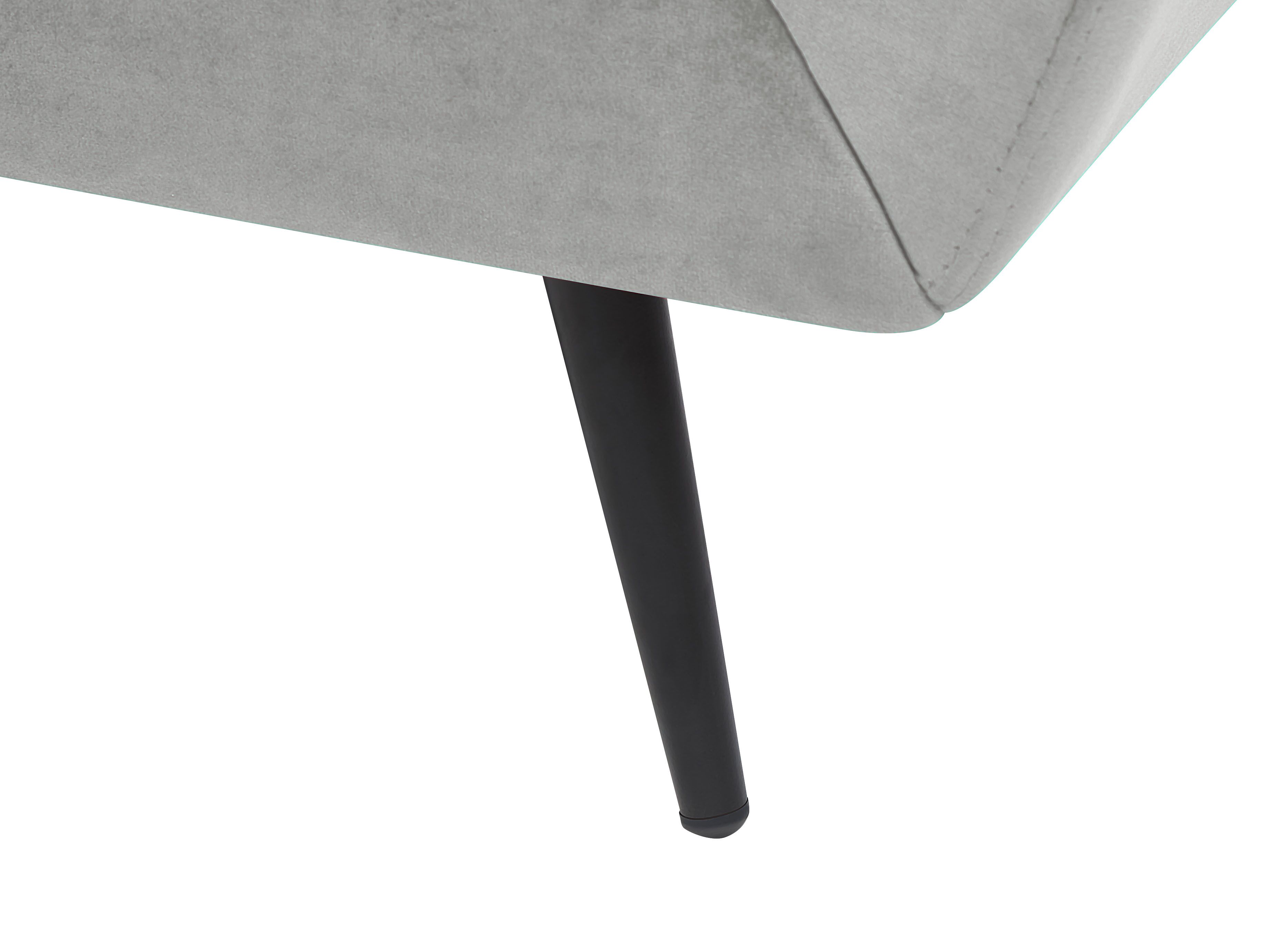 Sofa 3-osobowa welurowa szara LENVIK