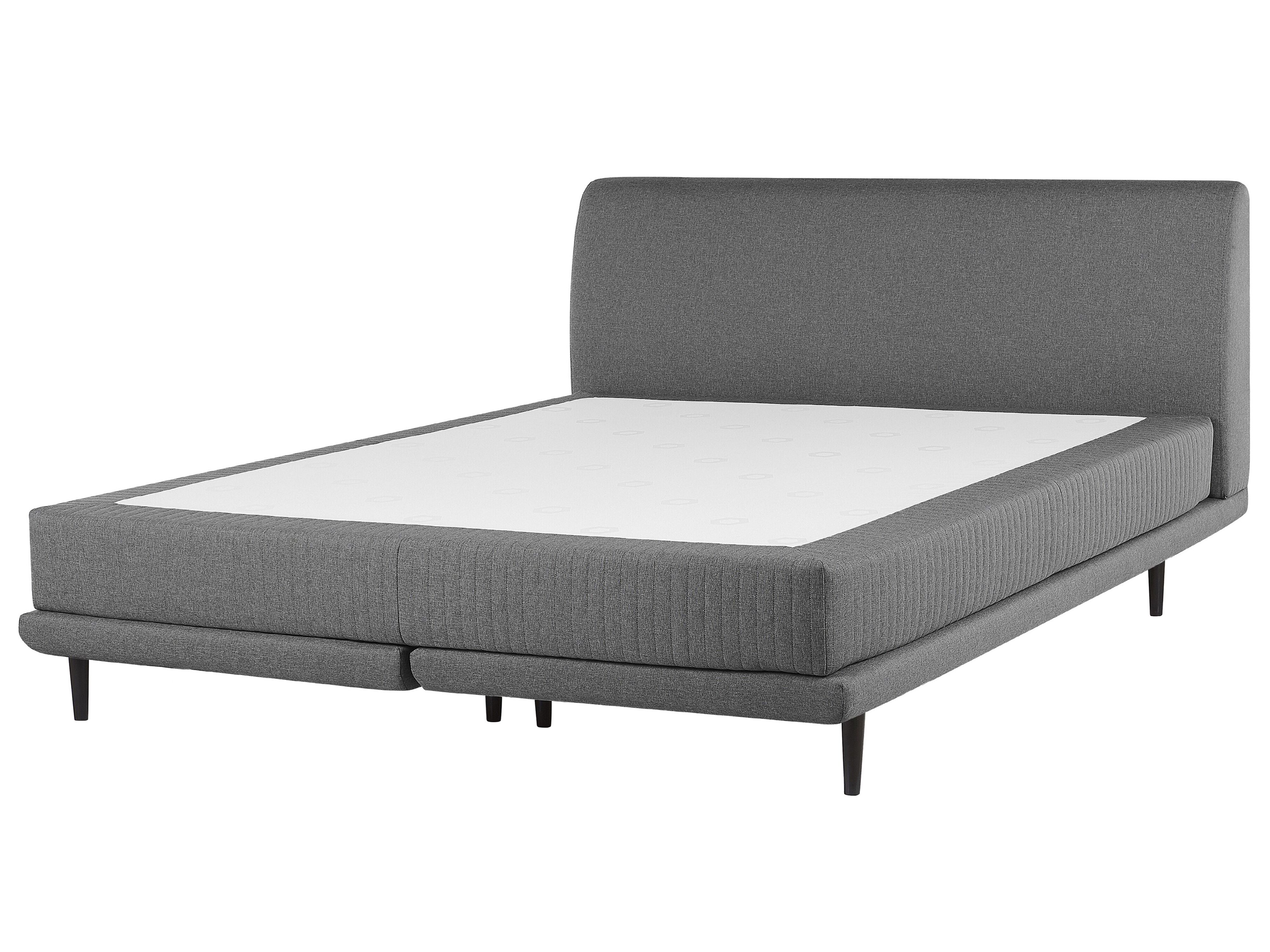 Fabric EU Super King Size Divan Bed Light Grey MADAME Beliani.co.uk