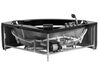Whirlpool Badewanne schwarz Eckmodell mit LED 190 x 150 cm TOCOA_780588