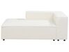 Right Hand 2 Seater Modular Boucle Corner Sofa with Ottoman White APRICA_908430