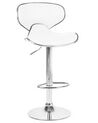 Set of 2 Faux Leather Swivel Bar Stools White CONWAY_743446