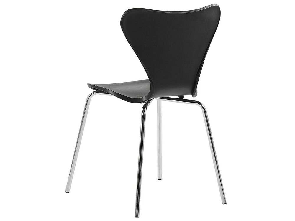 Set of 2 Dining Chairs Black BOONVILLE Beliani.co.uk