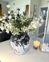 Vase décoratif en terre cuite 33 cm noir et blanc DELFY_887486