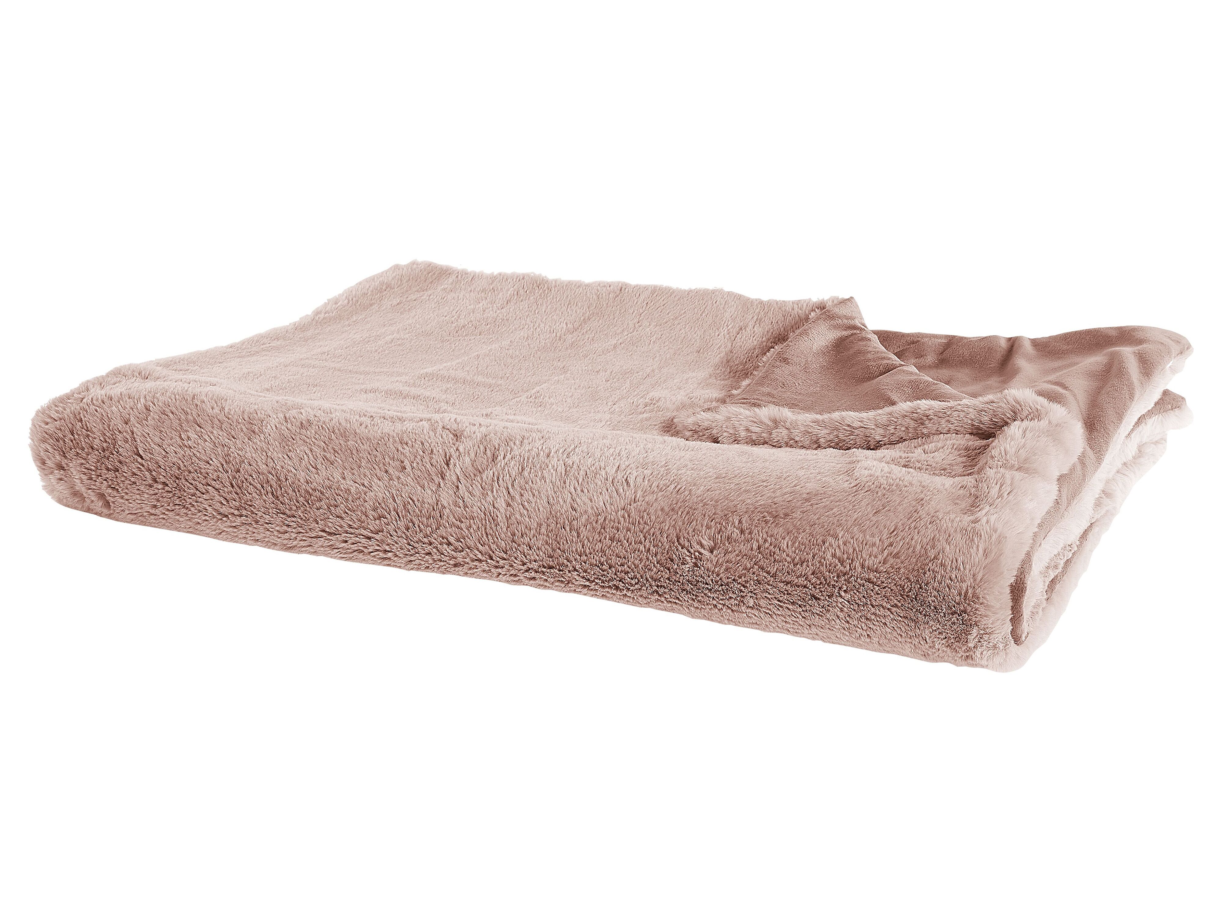 Manta rosa 150 x 200 cm poliéster colcha cubrecama suave moderno Bayburt