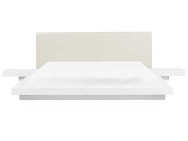 bett weiss lattenrost 180 x 200 cm zen beliani de