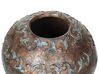 Vase décoratif en terre cuite 30 cm cuivré et turquoise NIDA_742418