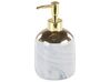 Ceramic 4-Piece Bathroom Accessories Set White with Gold HUNCAL_788544