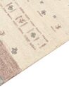 Tapete Gabbeh em lã creme e castanha clara 160 x 230 cm KARLI_856151