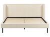 Bed fluweel beige 160 x 200 cm ARETTE_875241