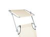 Steel Reclining Sun Lounger with Canopy Cream FOLIGNO_879094