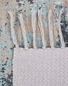 Teppich mehrfarbig 150 x 230 cm abstraktes Muster Fransen Kurzflor GERMENCIK_817366